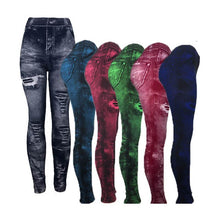 Load image into Gallery viewer, Skinny Jean Print Tights
