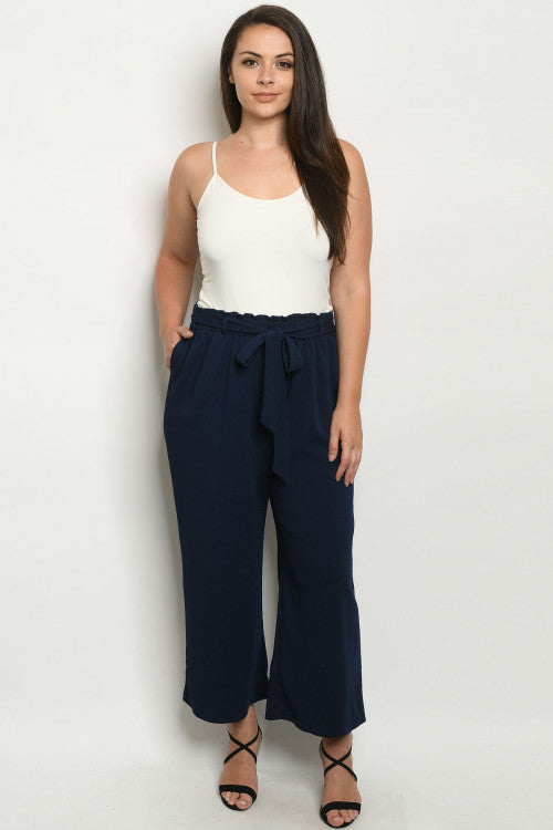 Plus Size Navy Pants
